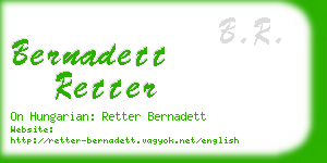 bernadett retter business card